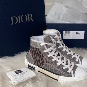 SOLD SOLD Dior leopard print b23 high top sneakers